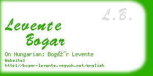 levente bogar business card